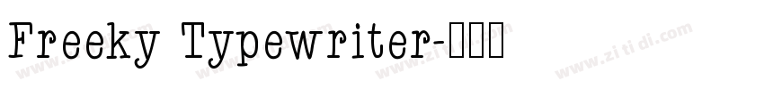 Freeky Typewriter字体转换